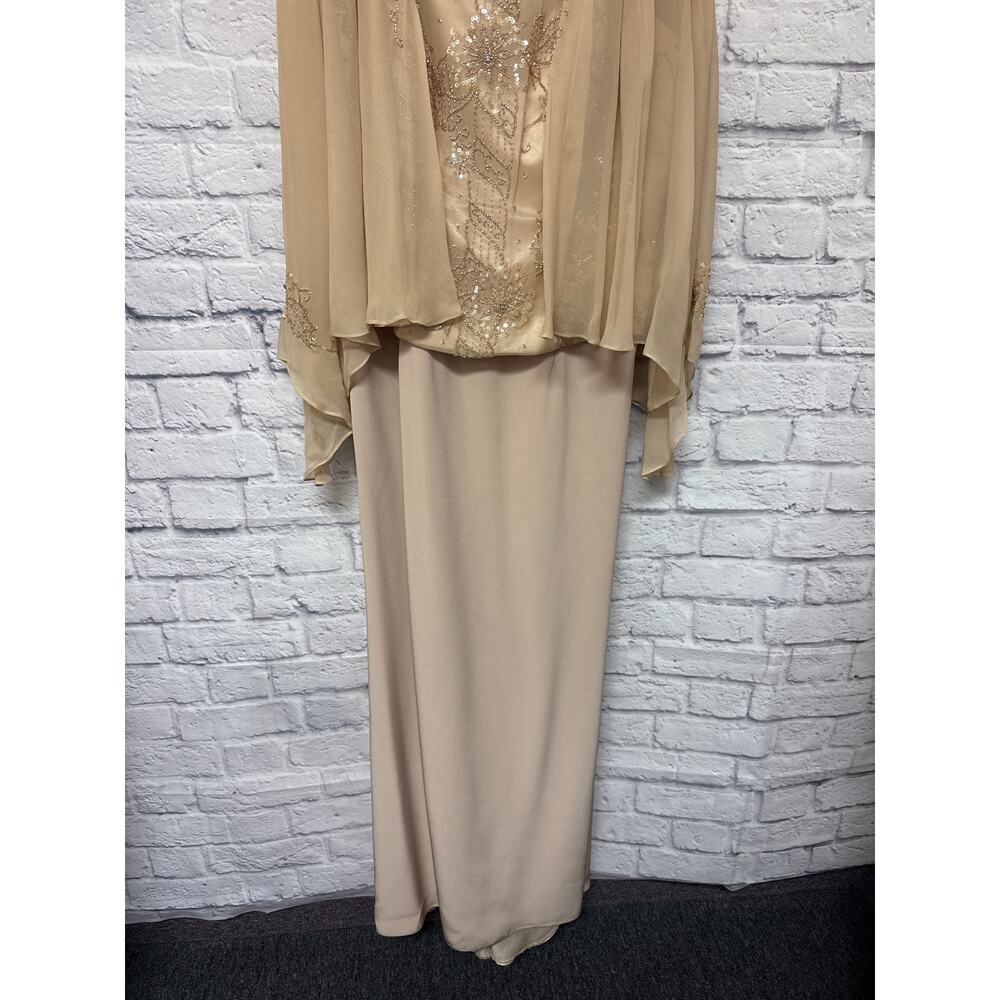 Montage Mon Cheri Mother of Bride Blush Dress Chiffon Jacket Beaded Detail - 16 - Picture 2 of 10